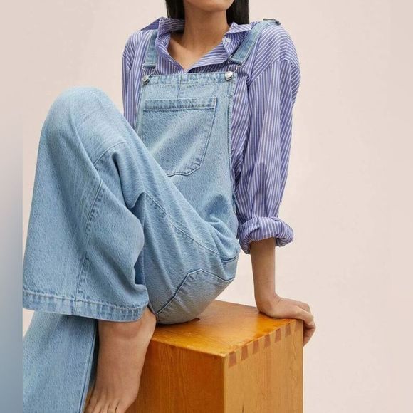 Mango Culotte Jumpsuit Romper Dungarees - Picture 3 of 8